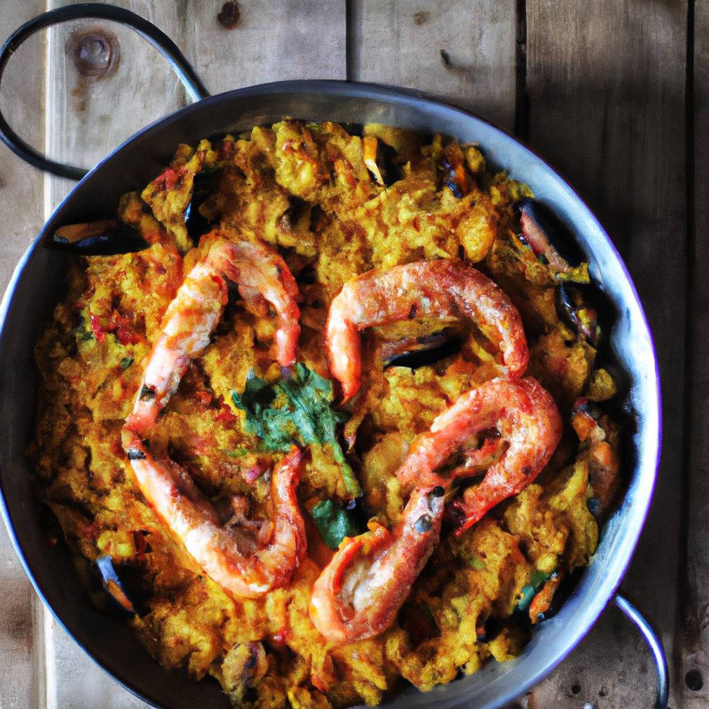 Foto che illustra la ricetta da : Paella valenciana