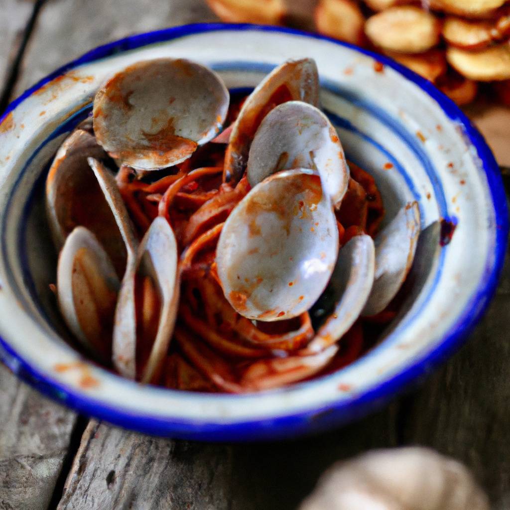 Foto che illustra la ricetta da : Vongole con salsa alla marinara