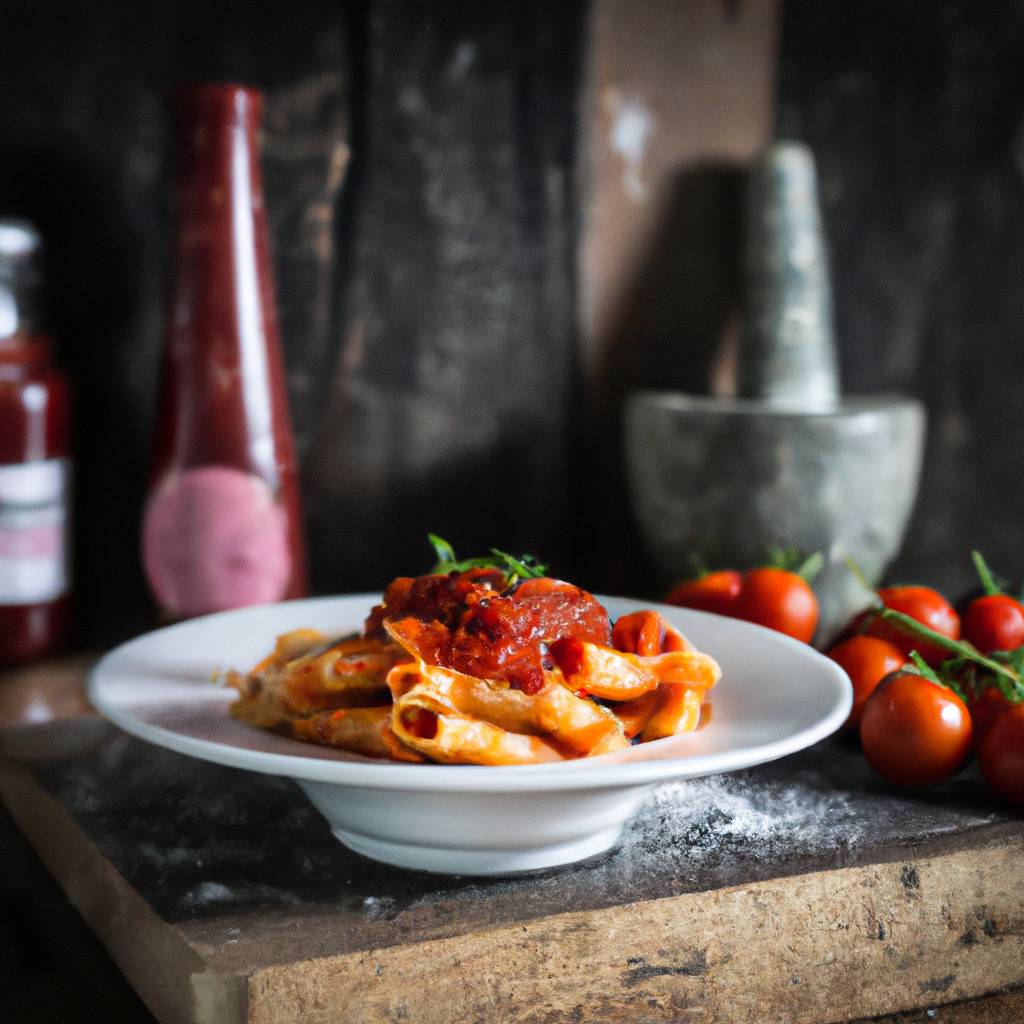 Foto que ilustra la receta de : Penne con salsa arrabiata