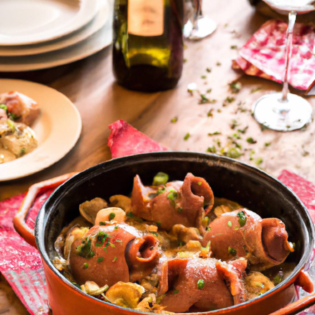 Photo illustrating the recipe from : Stuffed pig's trotters