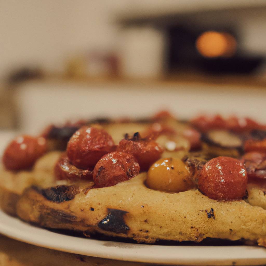 Foto che illustra la ricetta da : Pizza con pomodori ciliegini