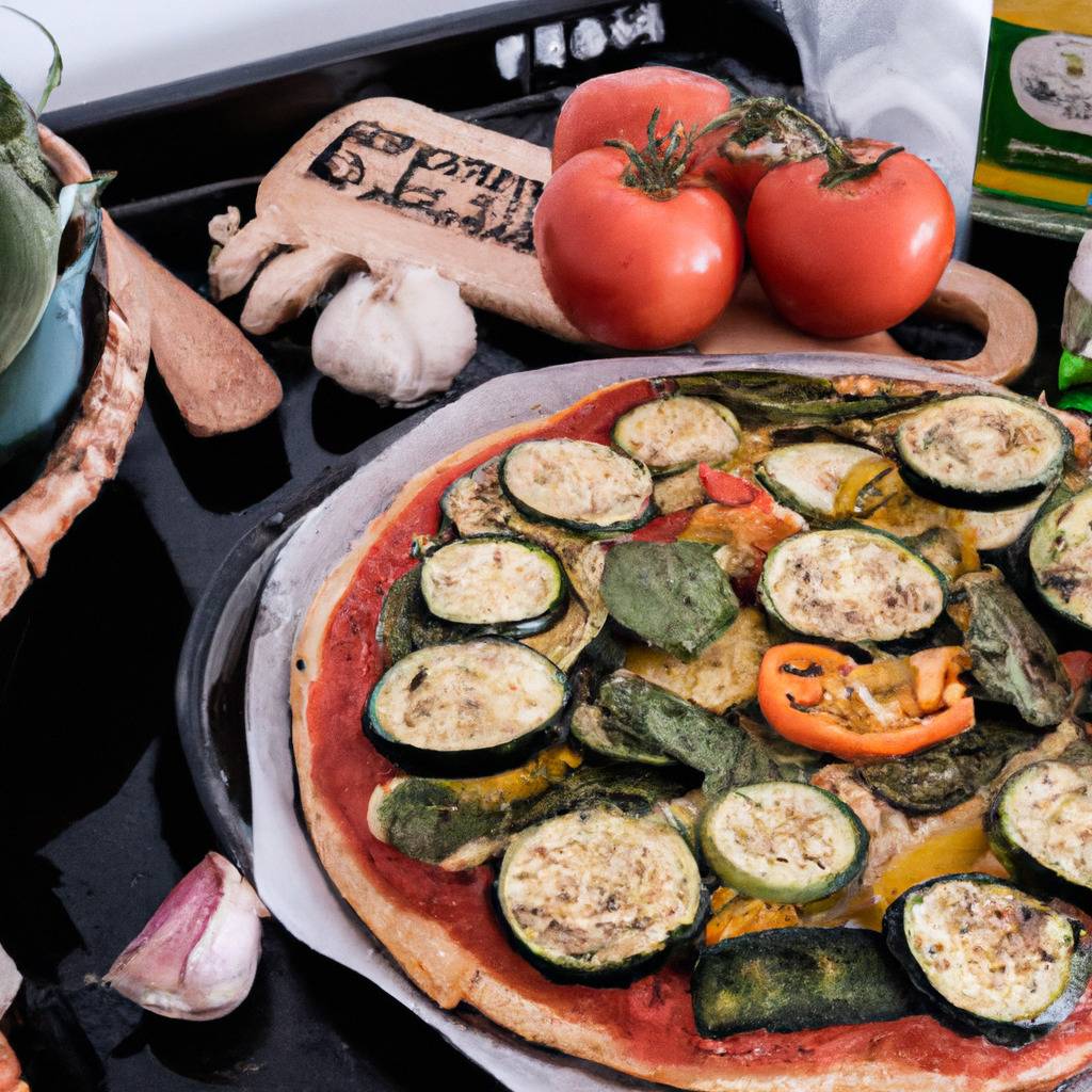 Foto che illustra la ricetta da : Pizza vegetariana