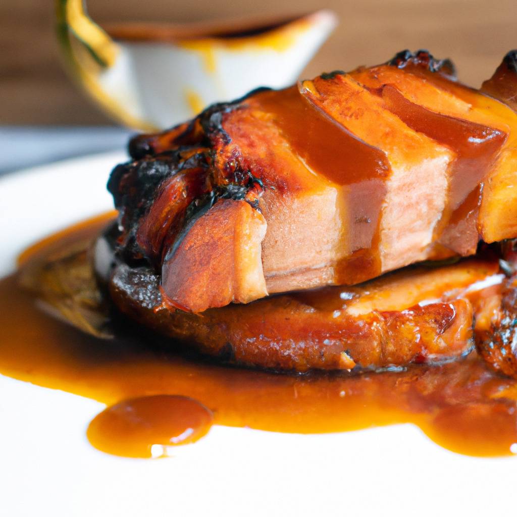 Photo illustrant la recette de : Porc au barbecue sauce moutarde