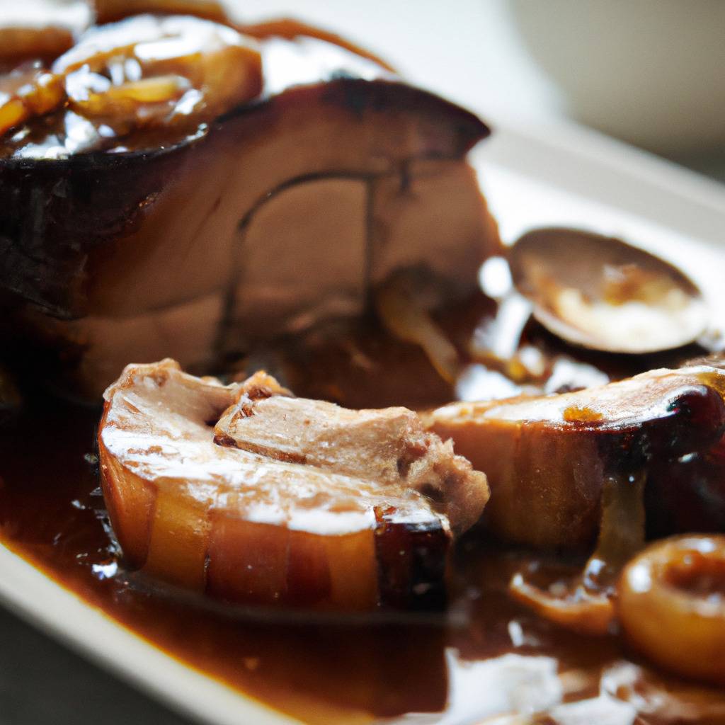 Photo illustrating the recipe from : Pork with caramel