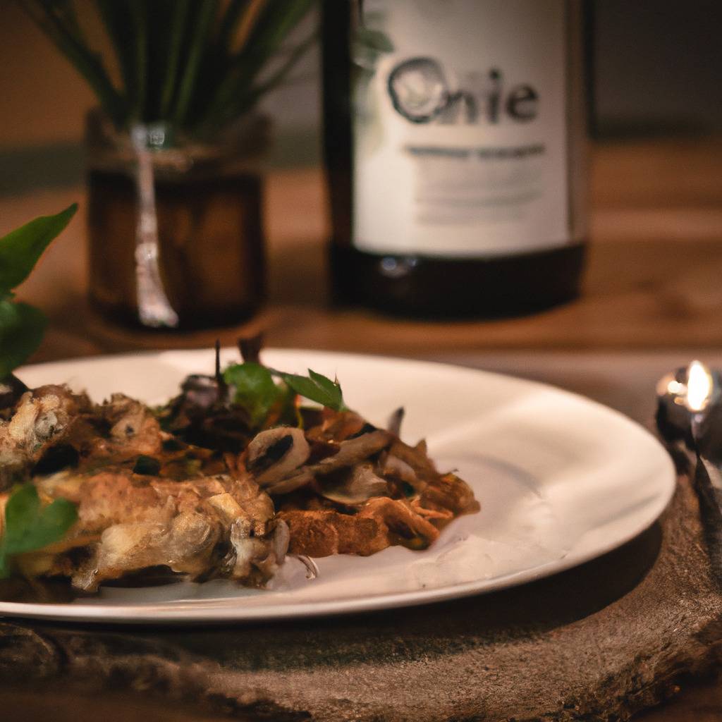 Foto che illustra la ricetta da : Pollo con funghi selvatici