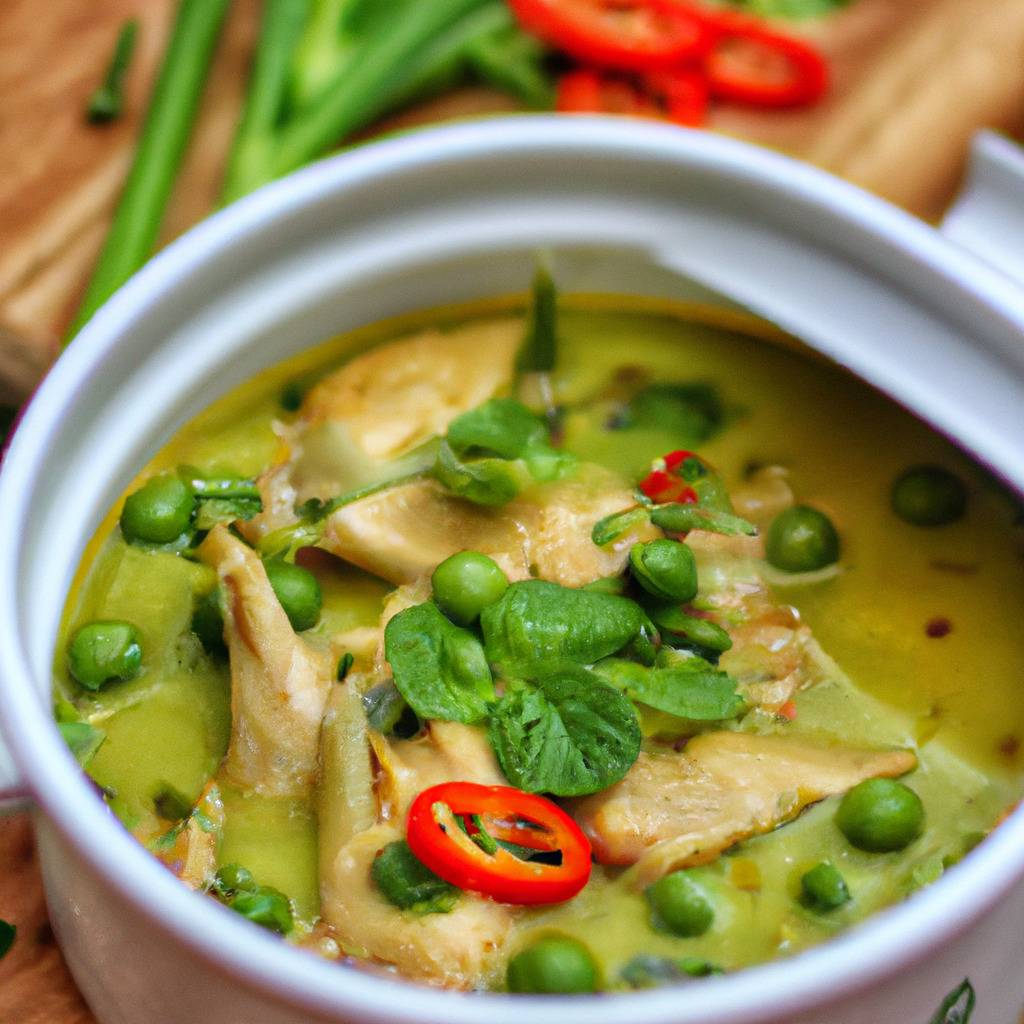 Photo illustrant la recette de : Poulet au curry vert