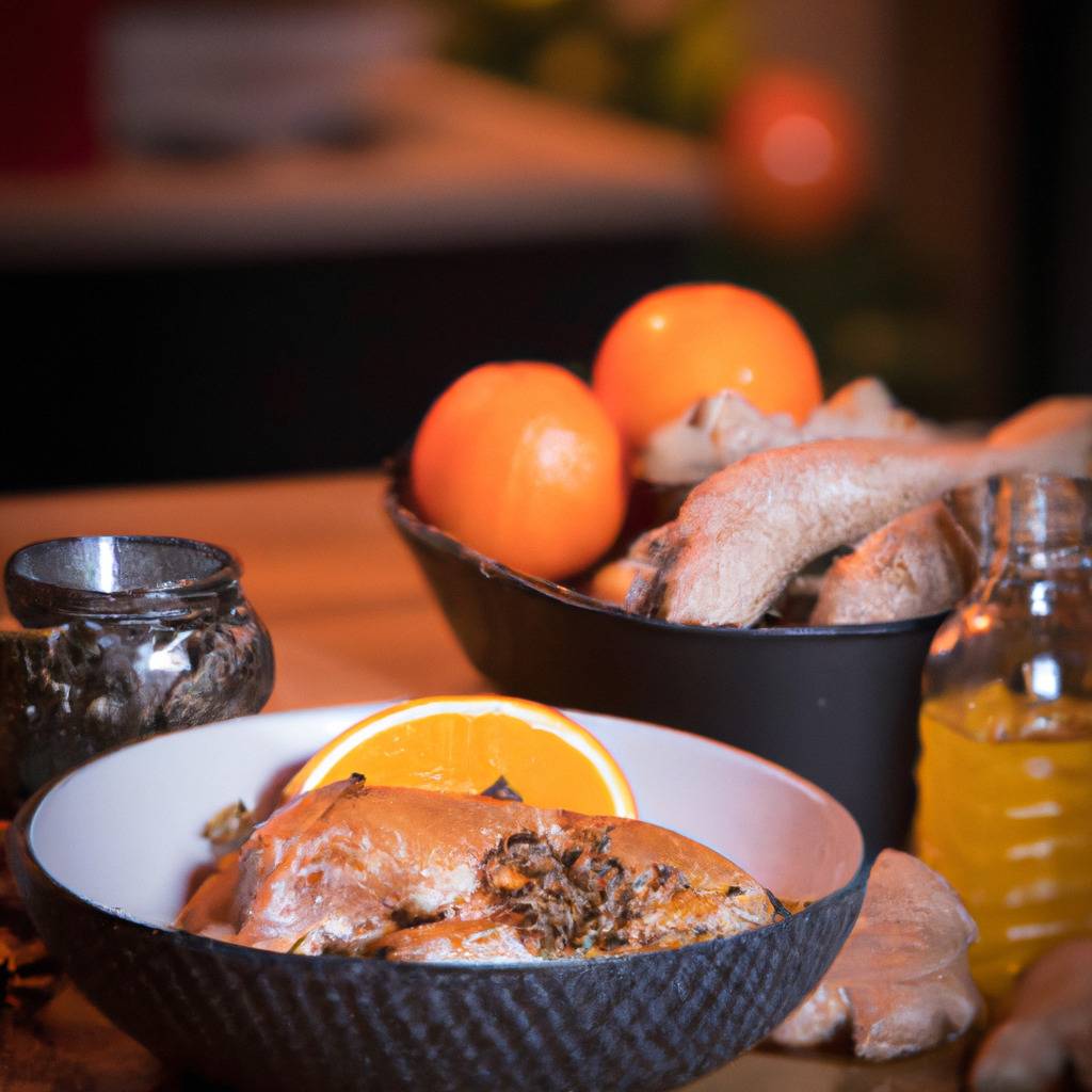 Photo illustrant la recette de : Poulet au gingembre et à l'orange