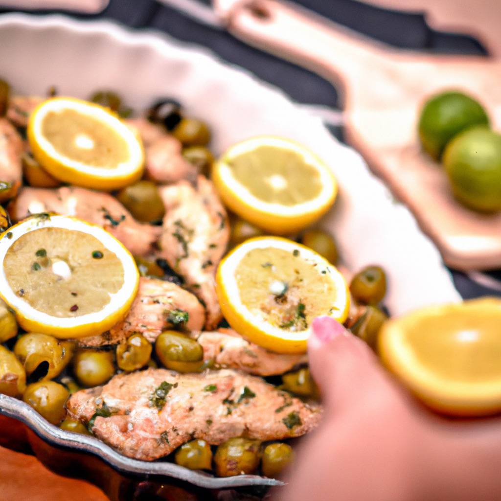 Photo illustrant la recette de : Poulet aux olives et au citron