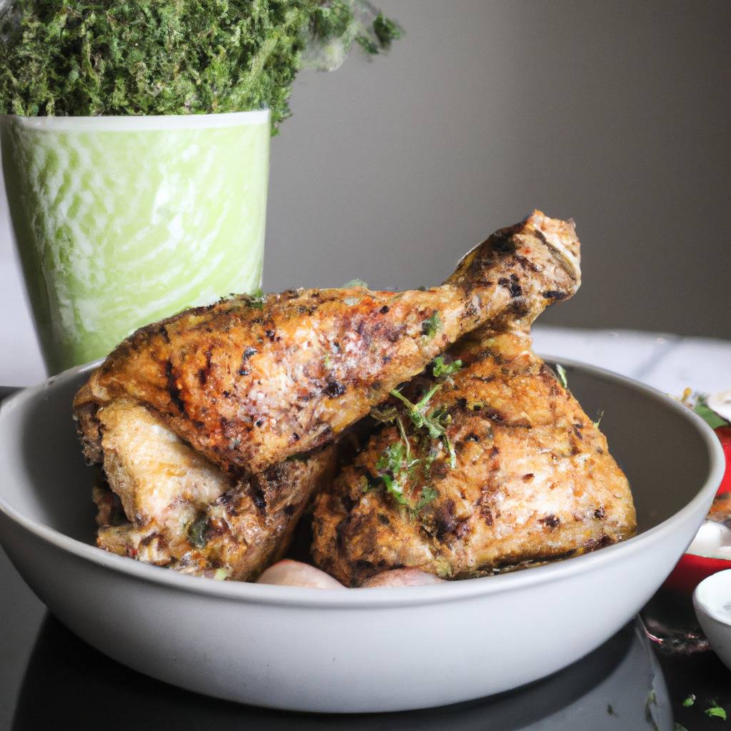 Photo illustrant la recette de : Poulet rôti aux herbes et beurre