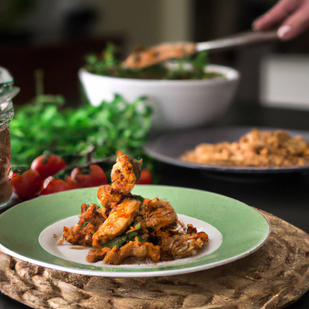 Foto che illustra la ricetta da : Pollo con pomodori secchi e basilico