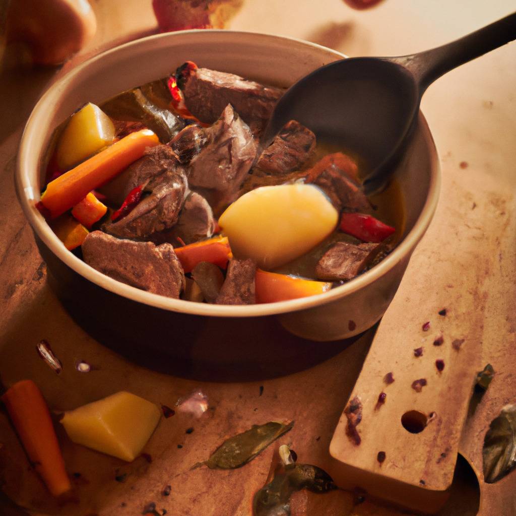 Photo illustrating the recipe from : Beef stew with root vegetables