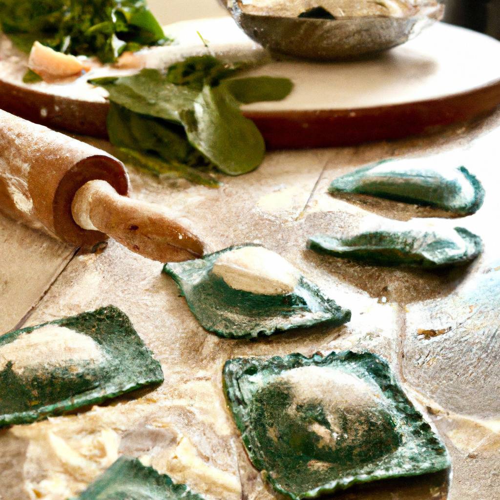 Foto zur Illustration des Rezepts von : Ravioli mit Spinat und Ricotta