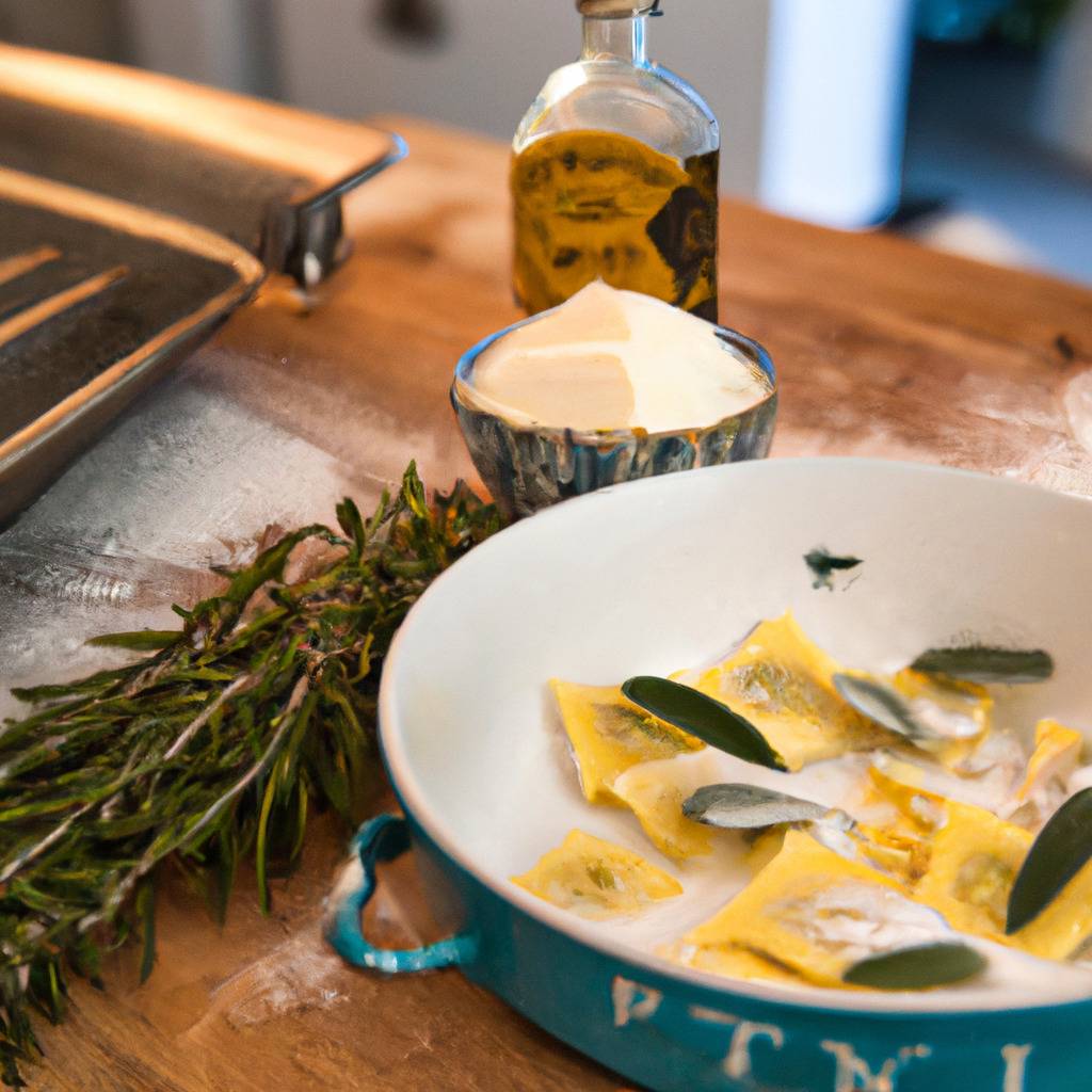 Foto che illustra la ricetta da : Ravioli al sugo di burro e salvia