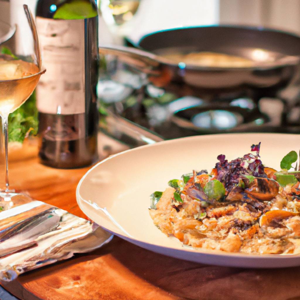 Foto che illustra la ricetta da : Risotto con funghi e vino bianco