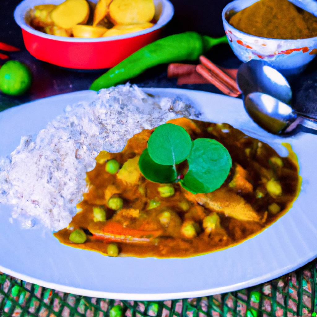 Foto que ilustra la receta de : Arroz al curry vegetariano