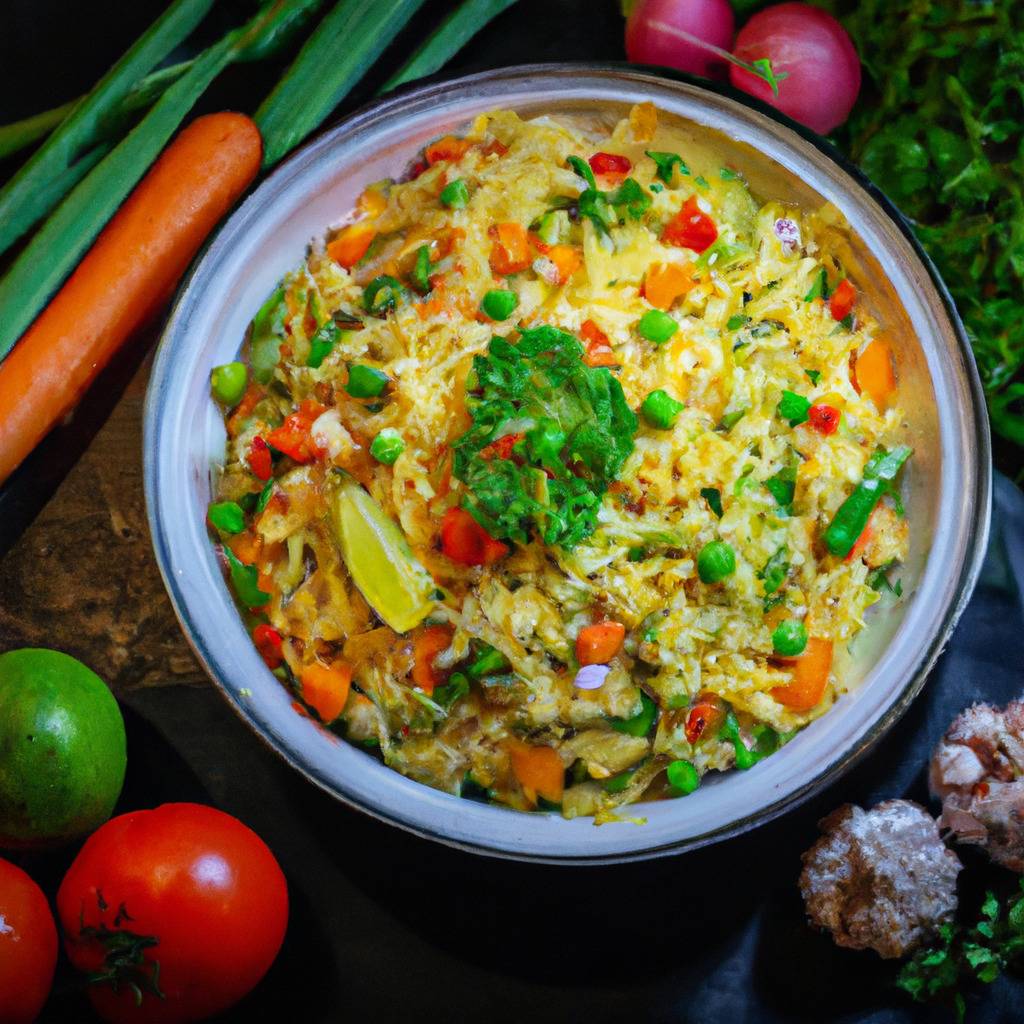 Foto que ilustra la receta de : Arroz con verduras biryani