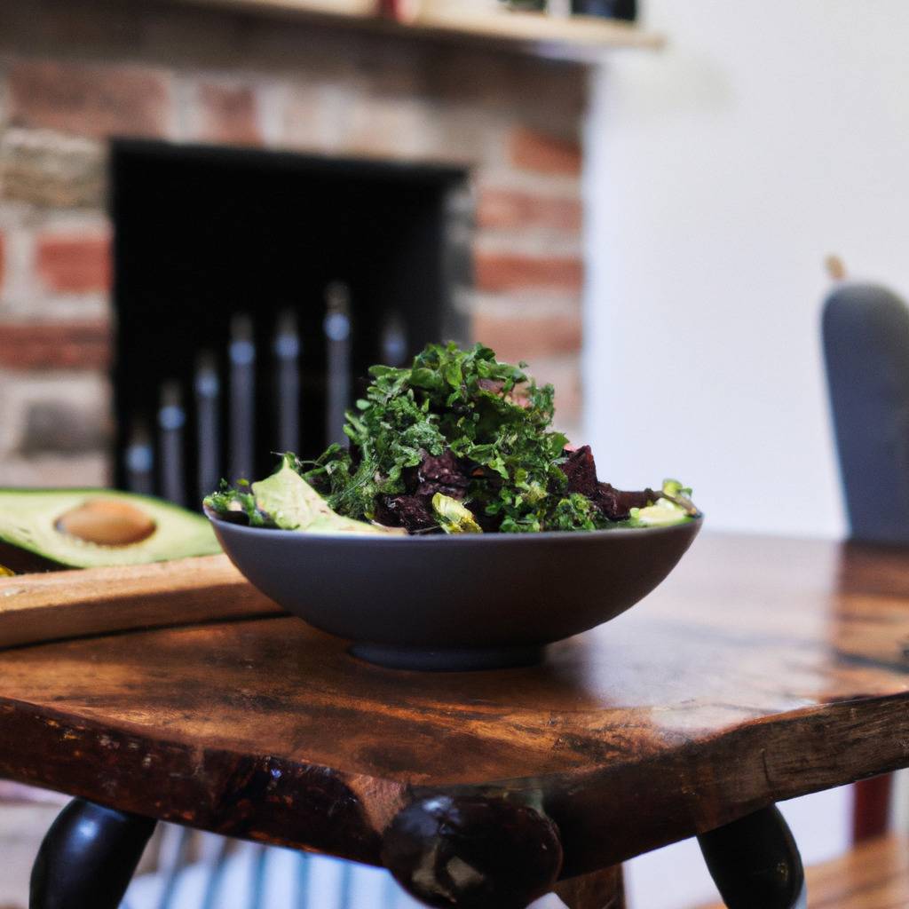 Foto che illustra la ricetta da : Insalata di cavolo riccio e avocado