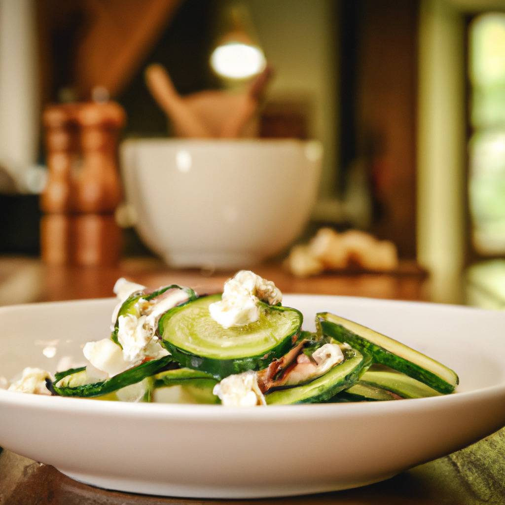 Foto che illustra la ricetta da : Insalata di zucchine e feta