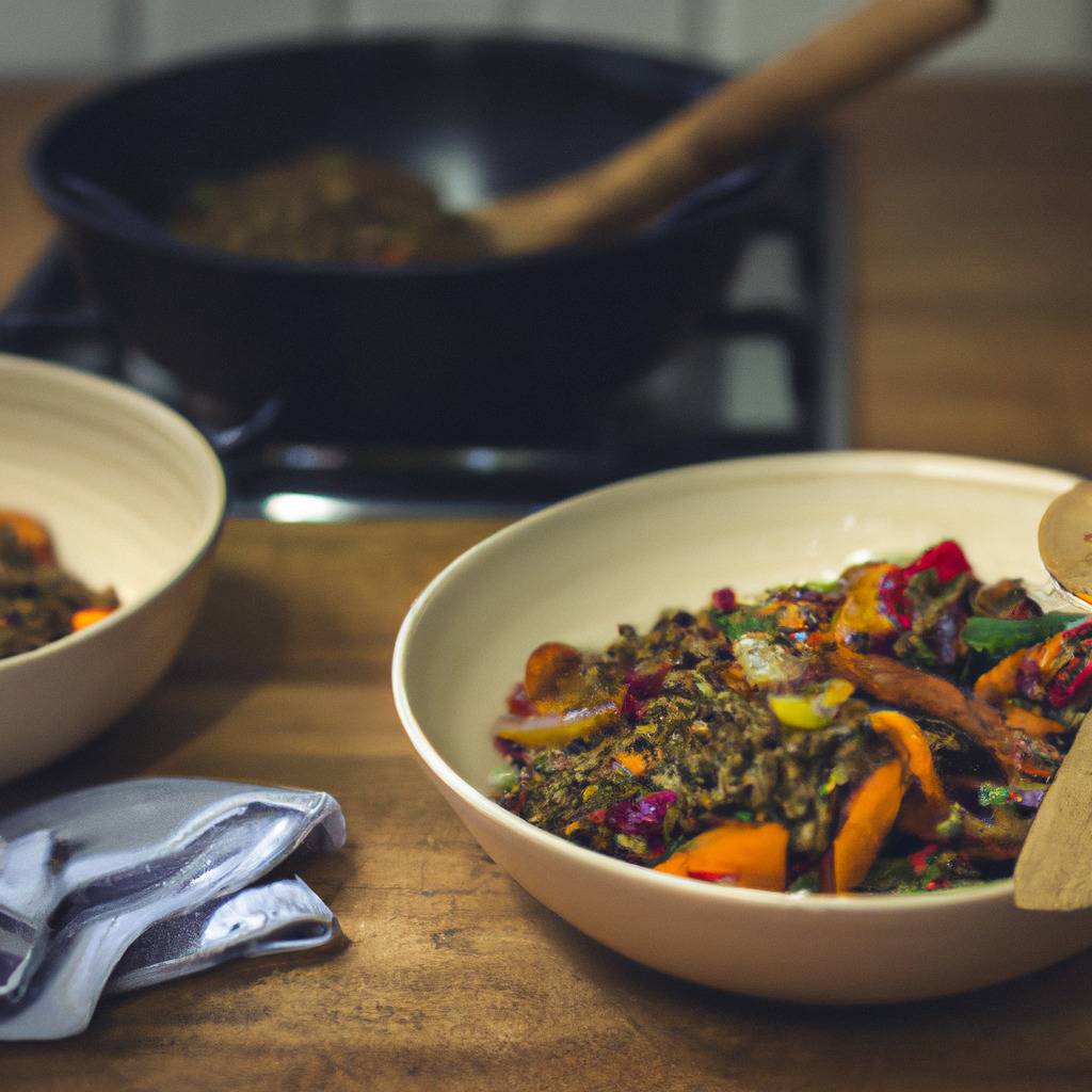 Foto che illustra la ricetta da : Insalata di lenticchie con verdure arrostite