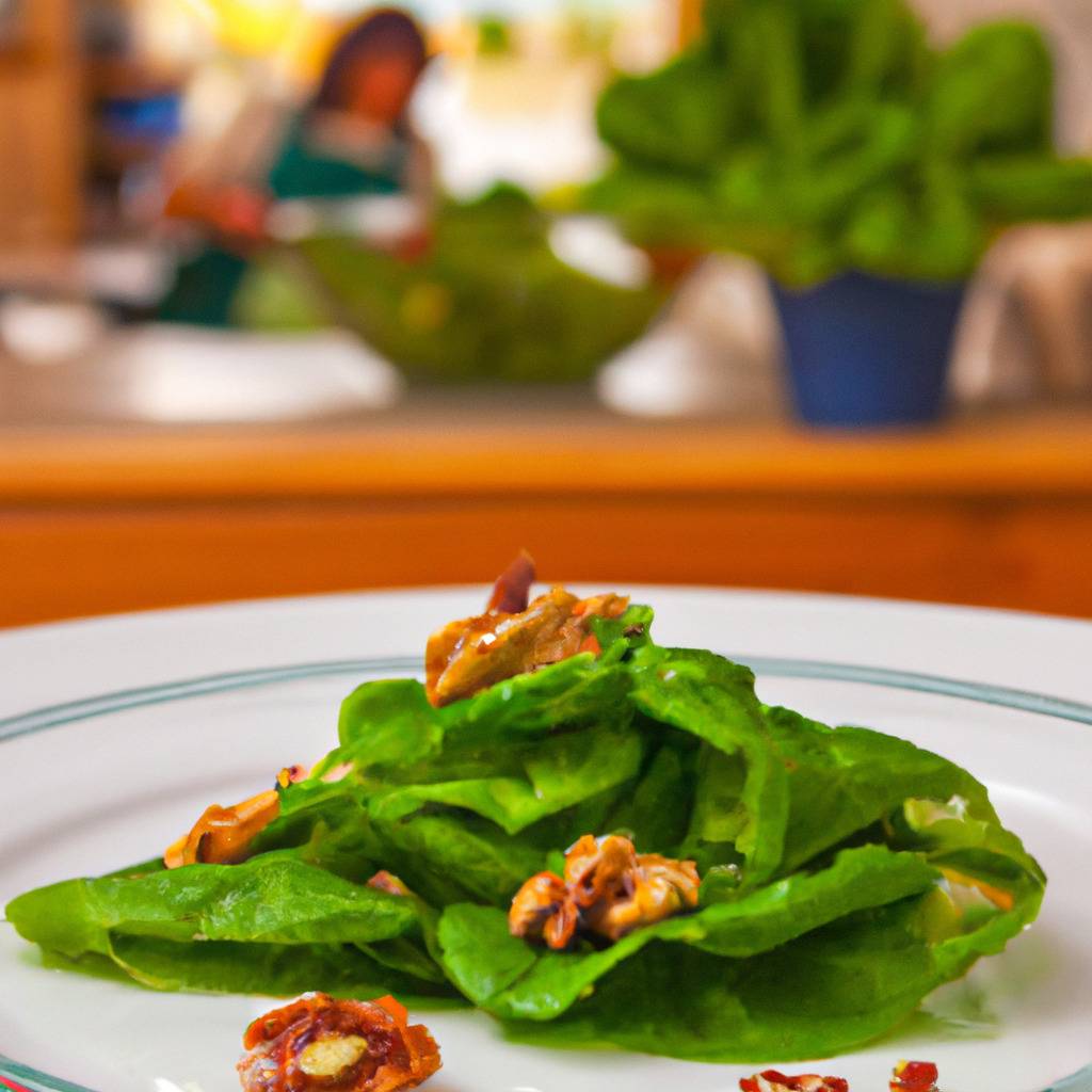 Foto que ilustra la receta de : Ensalada de berros y nueces