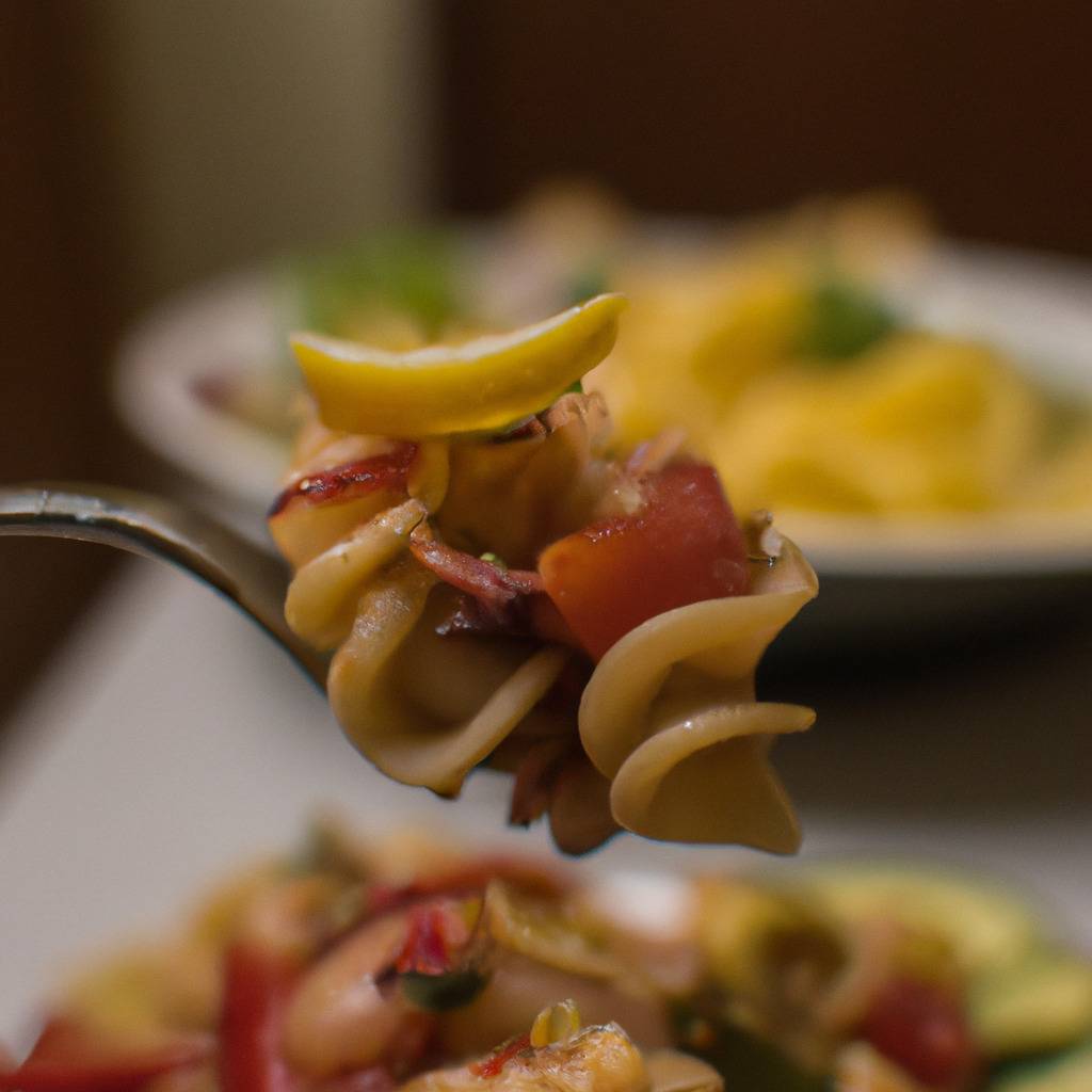 Foto que ilustra la receta de : Ensalada de pasta con verduras