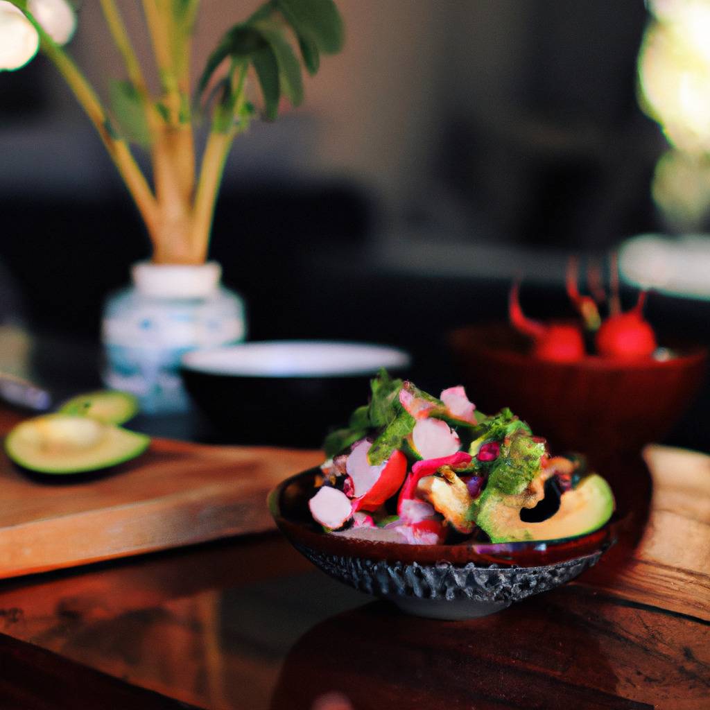 Foto che illustra la ricetta da : Insalata di ravanelli e avocado