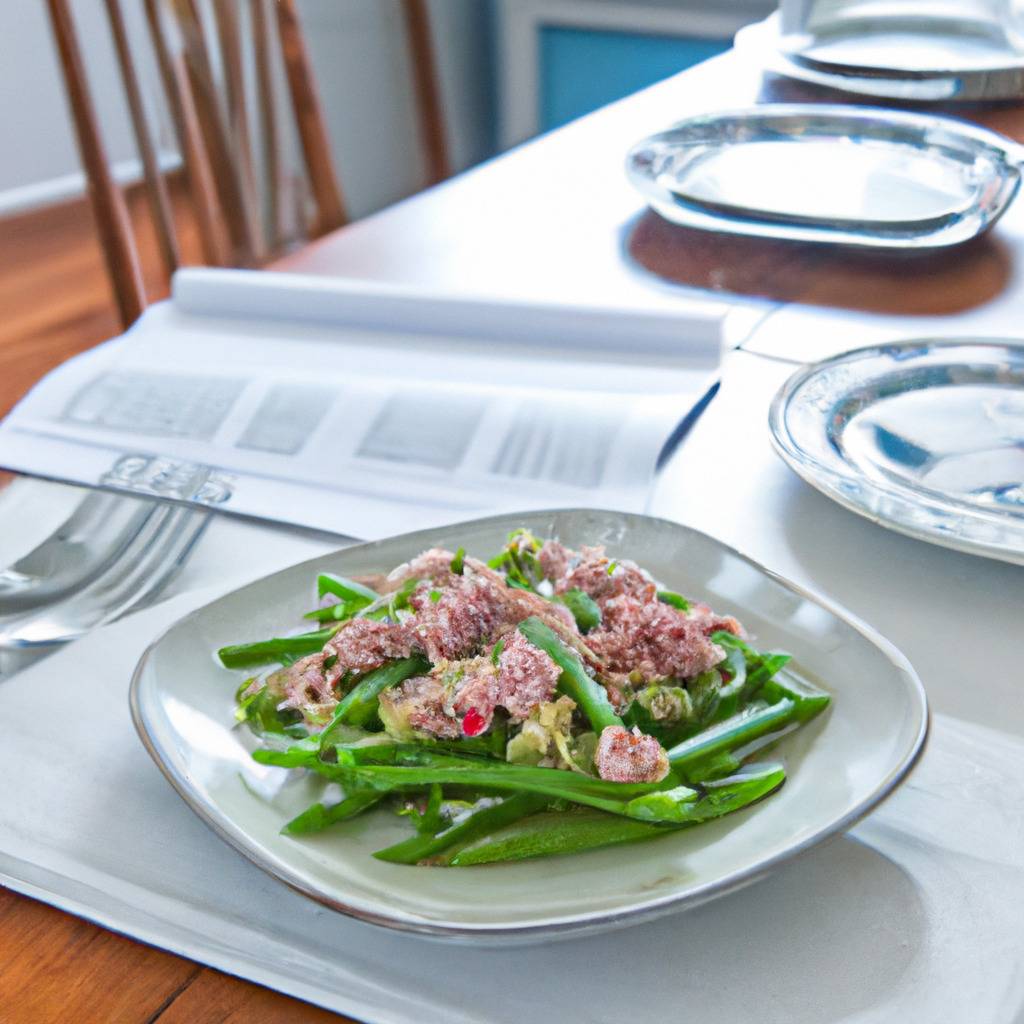 Foto que ilustra la receta de : Ensalada de atún con judías verdes