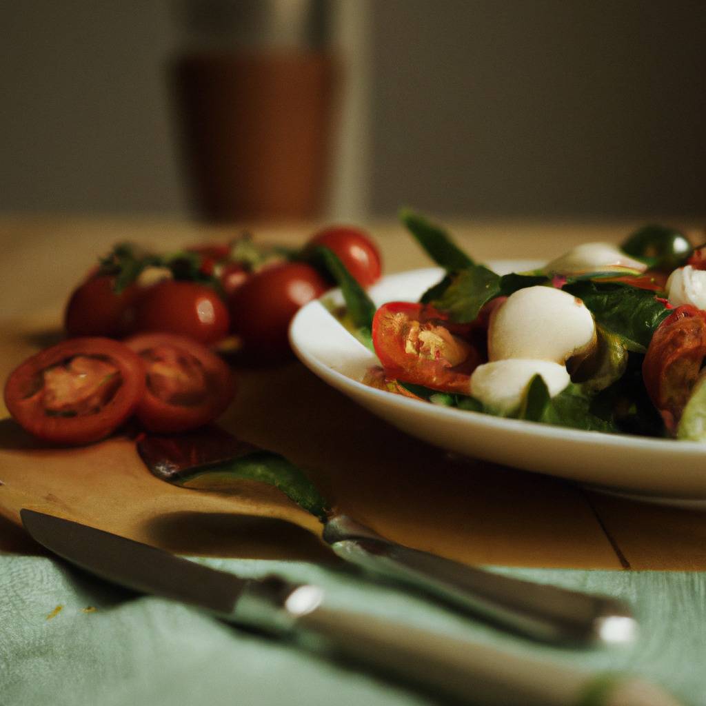 Foto che illustra la ricetta da : Insalata di pomodorini e mozzarella