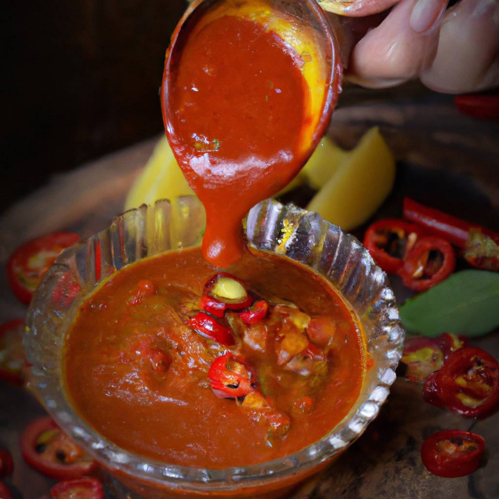 Foto que ilustra la receta de : Salsa de curry rojo