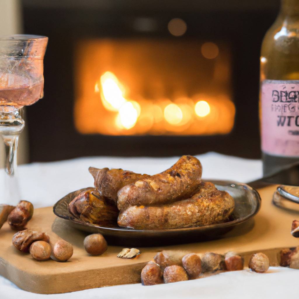 Photo illustrant la recette de : Saucisses de porc aux noisettes et à l'Armagnac