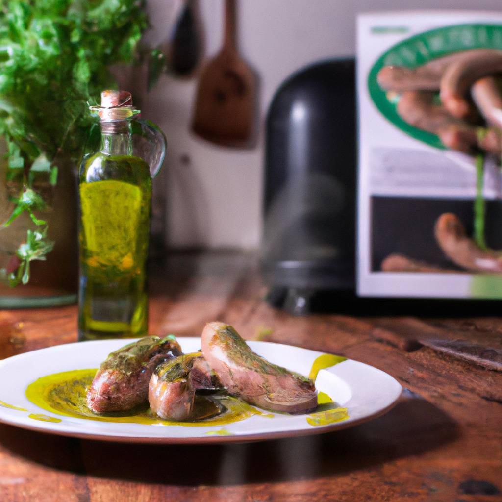 Foto que ilustra la receta de : Salchichas de cerdo al pesto