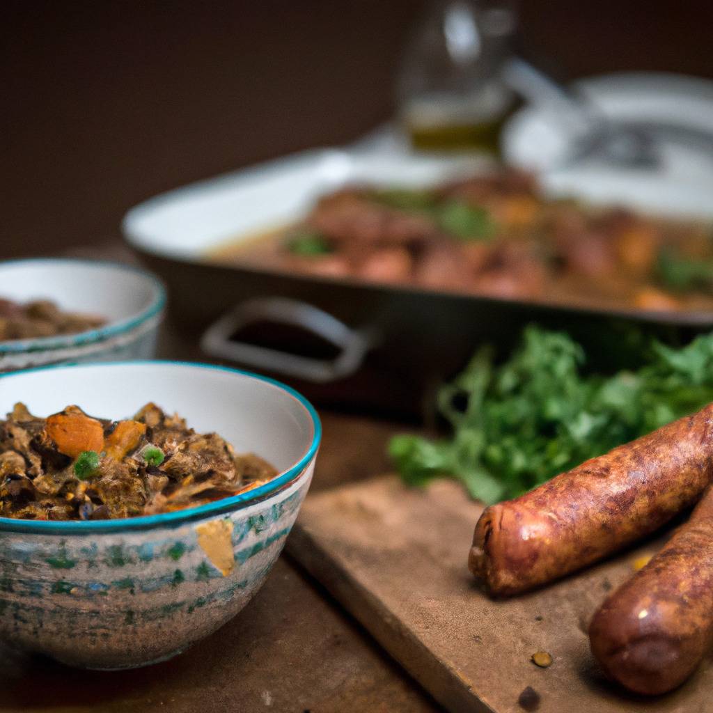 Foto que ilustra la receta de : Salchichas de Toulouse con lentejas