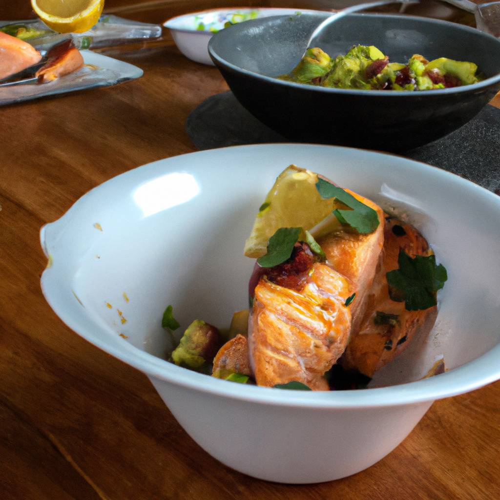 Photo illustrating the recipe from : Grilled salmon with avocado salsa