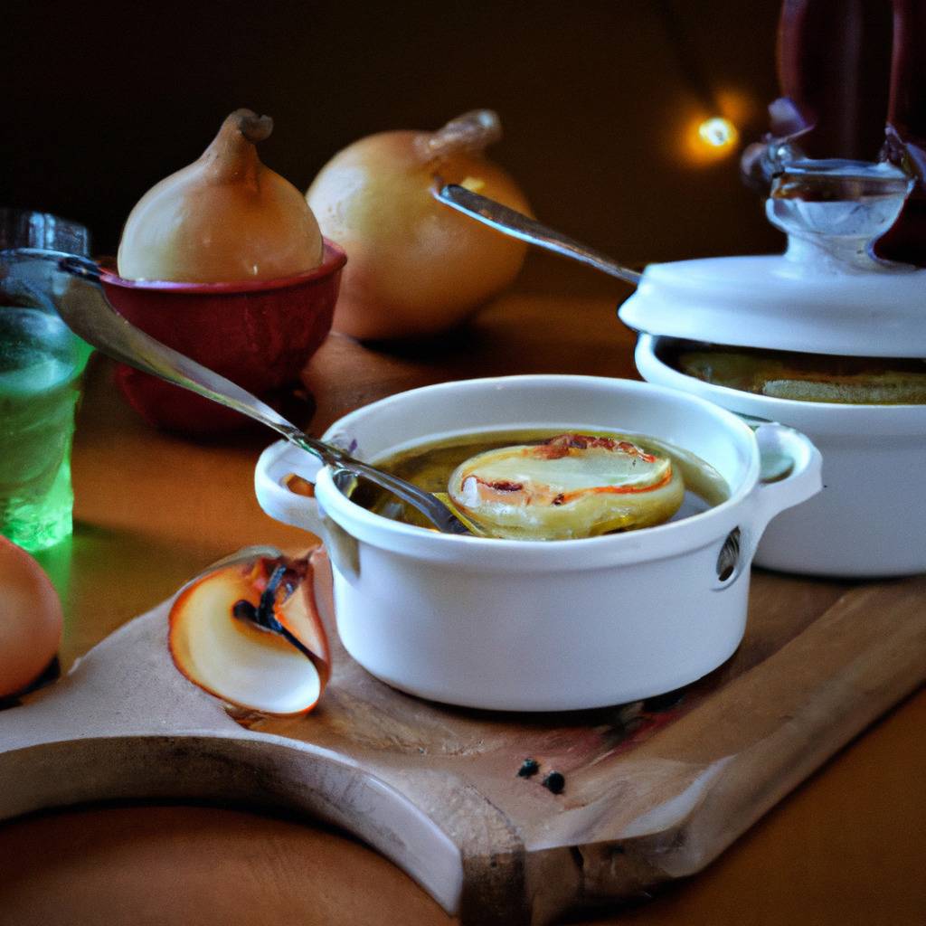 Foto que ilustra la receta de : Sopa de cebolla