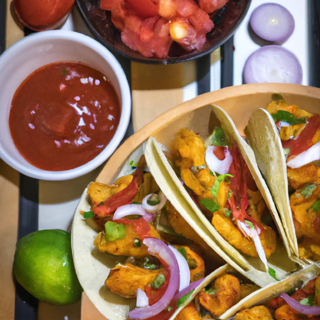 Foto che illustra la ricetta da : Tacos di pollo con salsa