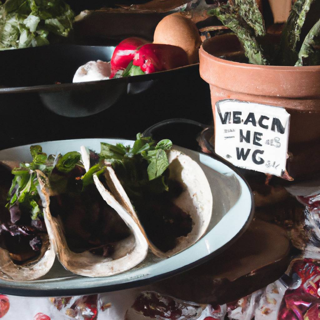 Foto que ilustra la receta de : Tacos veganos con judías negras