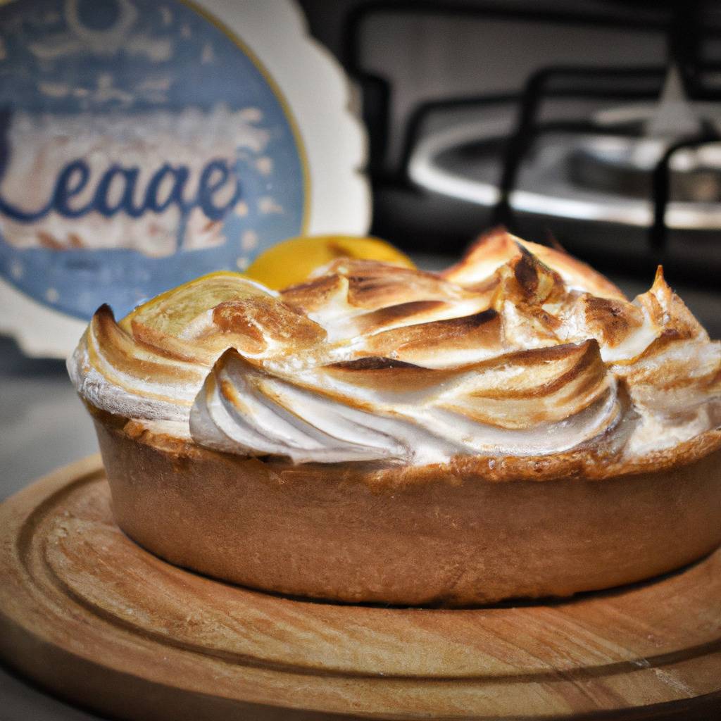 Foto que ilustra la receta de : Tarta de limón y merengue