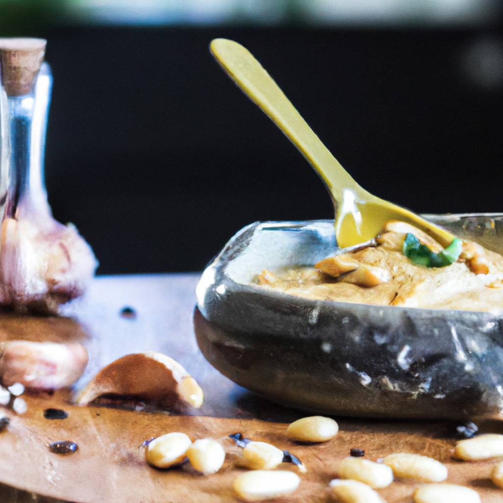 Foto que ilustra la receta de : Pasta de judías blancas con ajo y hierbas